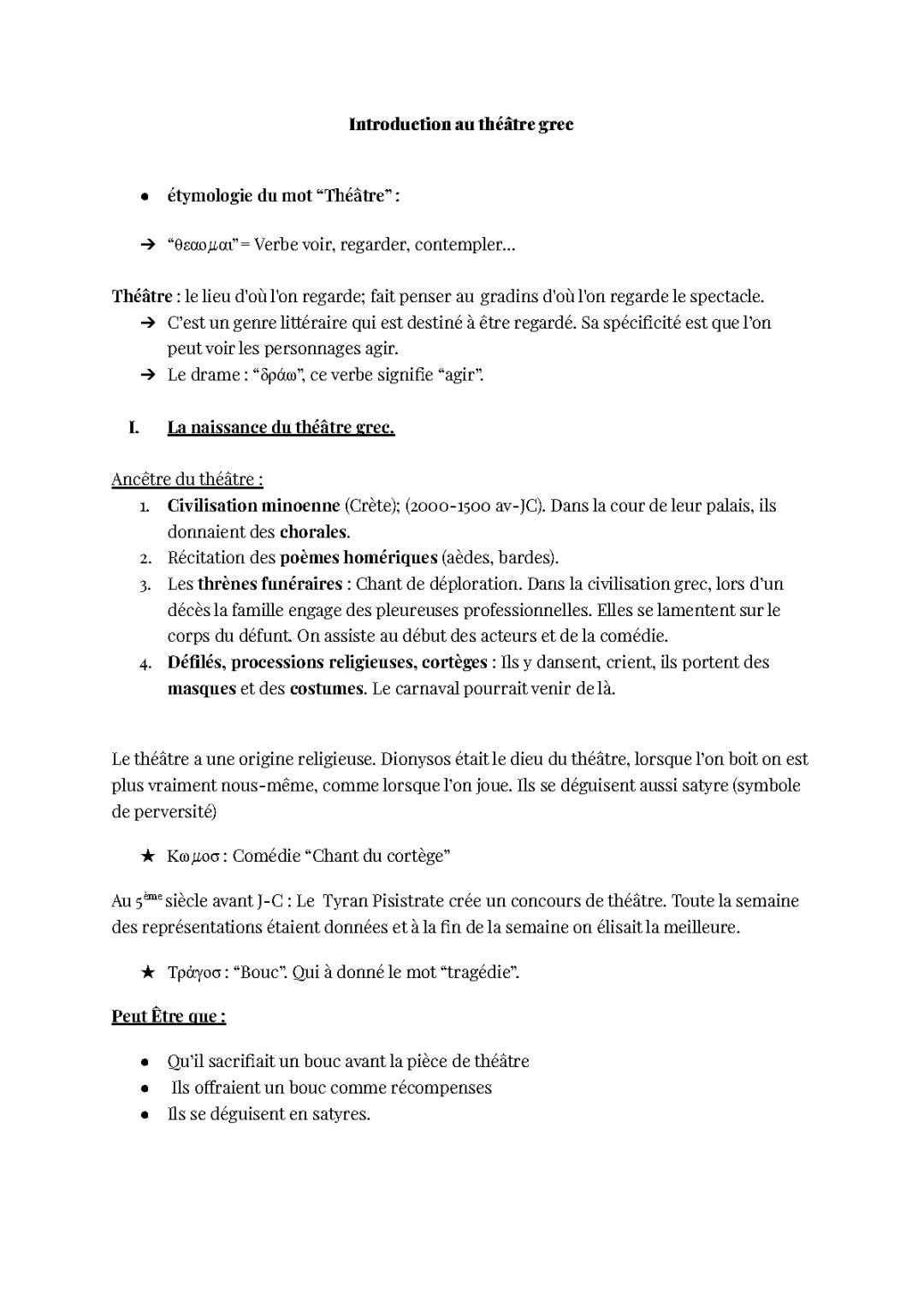 Introduction au Théâtre Grec 