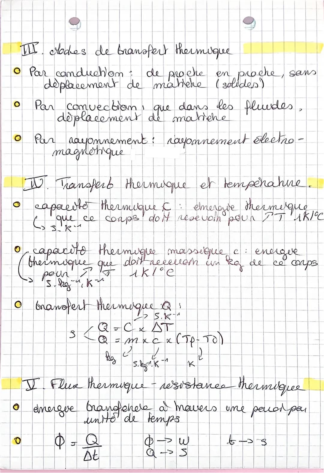 O
premier principe dela
thermodynamique
I Enérgue totale d'un
systéme
• Energies microscopiques (U): agitahon
thermique
T
I agitation partic