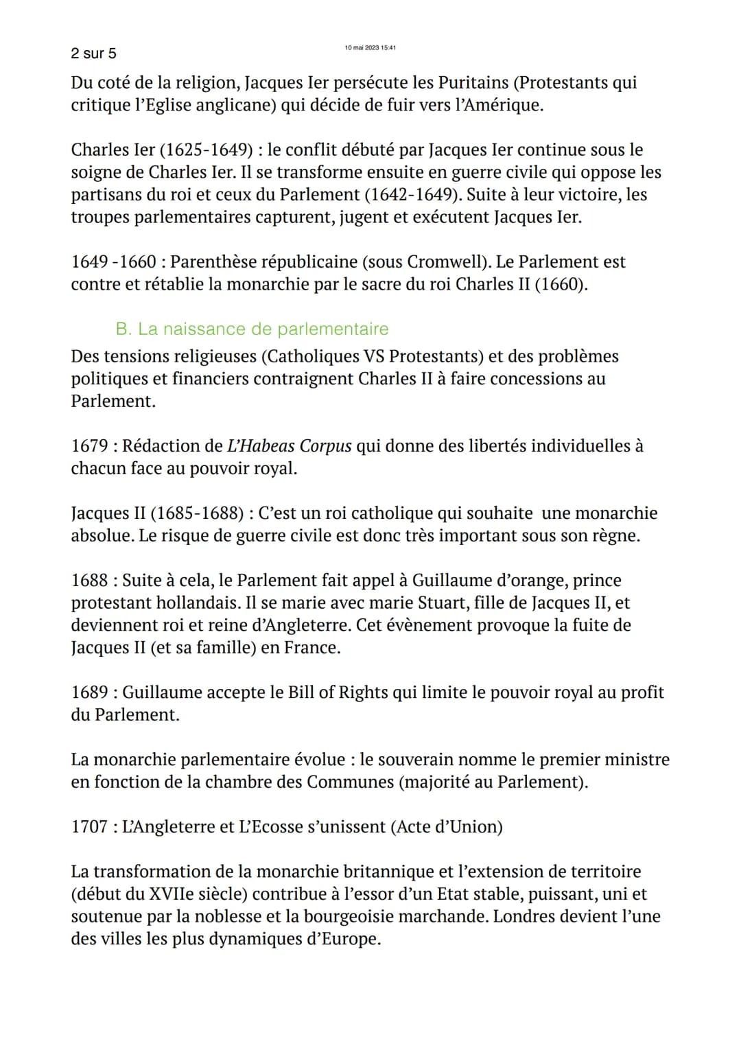 1 sur 5
Le modèle britannique et son influence
10 mai 2023 15:41
Introduction
Au XVIIe et XVIIIe siècle, la monarchie anglais incarne un mod