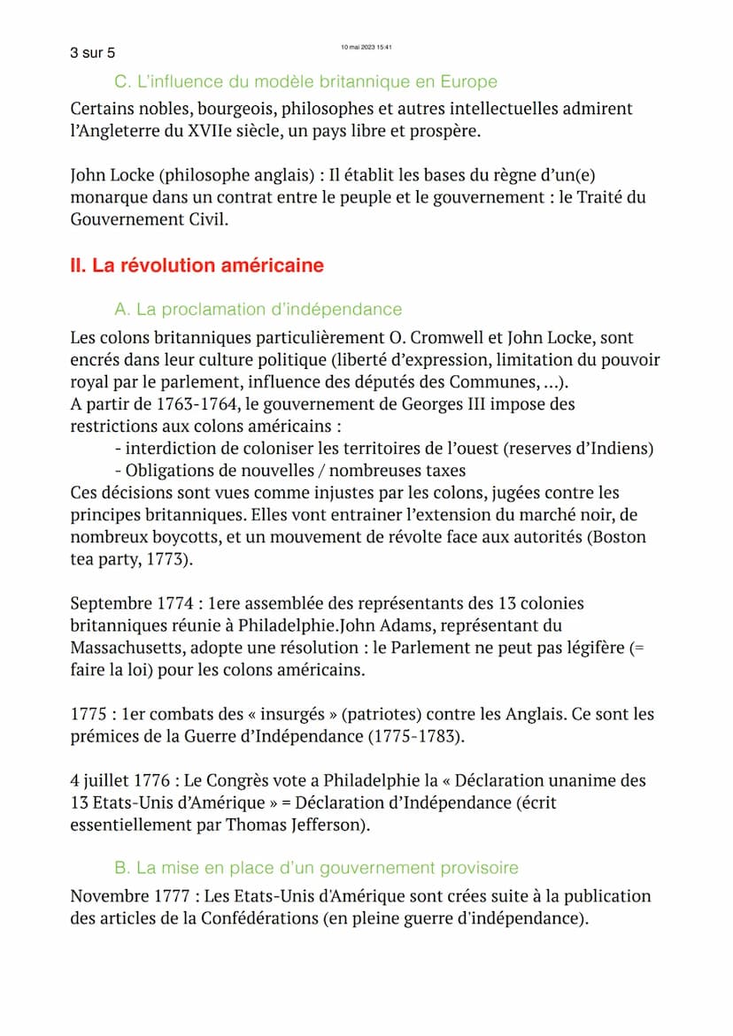 1 sur 5
Le modèle britannique et son influence
10 mai 2023 15:41
Introduction
Au XVIIe et XVIIIe siècle, la monarchie anglais incarne un mod