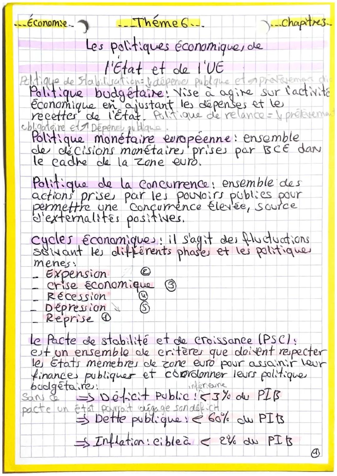 ...Économie...
...Theme 6...
Les politiques économique, de
l'Etat et de l'UE
J...Chapitres..
Peltique de Stabilisation: & dépenses publique 