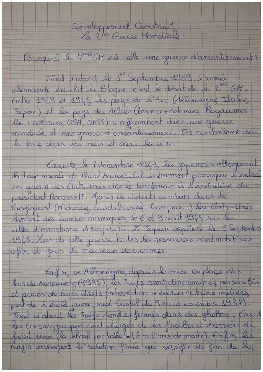 Pourquoi et comment la Seconde Guerre mondiale a été une guerre totale et d'anéantissement