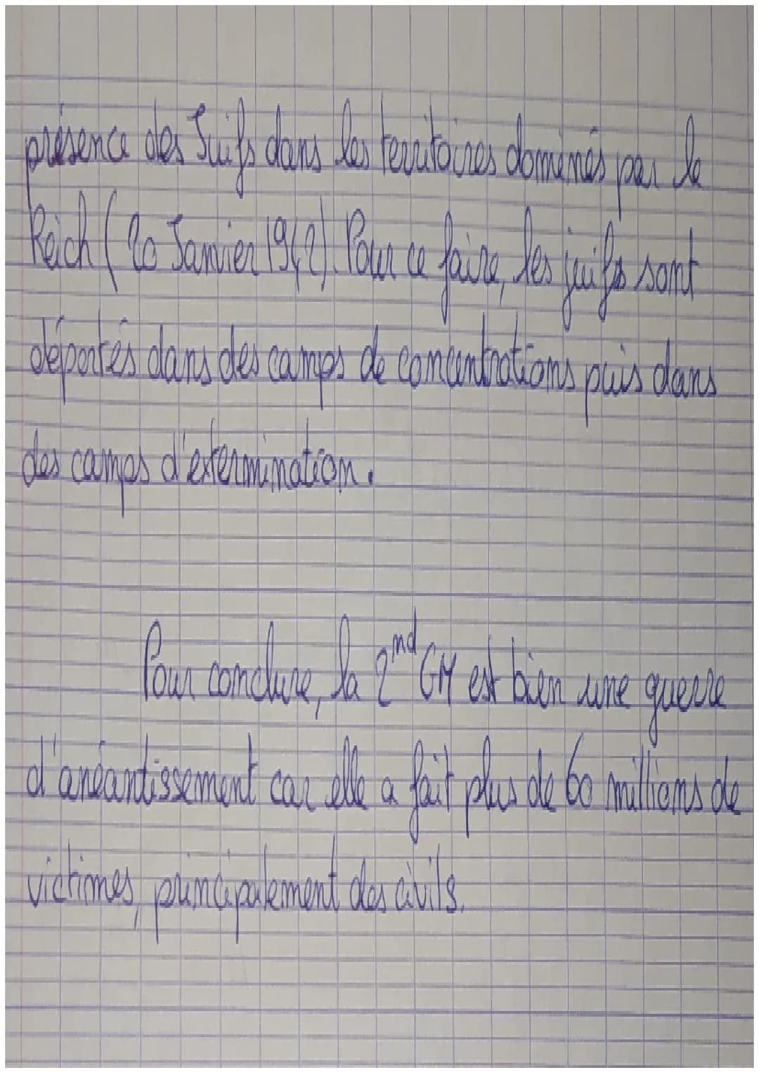 Développement Constreut
La 2nd Guerre Mondiale:
Pourquoi la 2nd GM est-elle une guerre d'anéantissement ?
Tout d'abord, le 1 Septembre 1939,