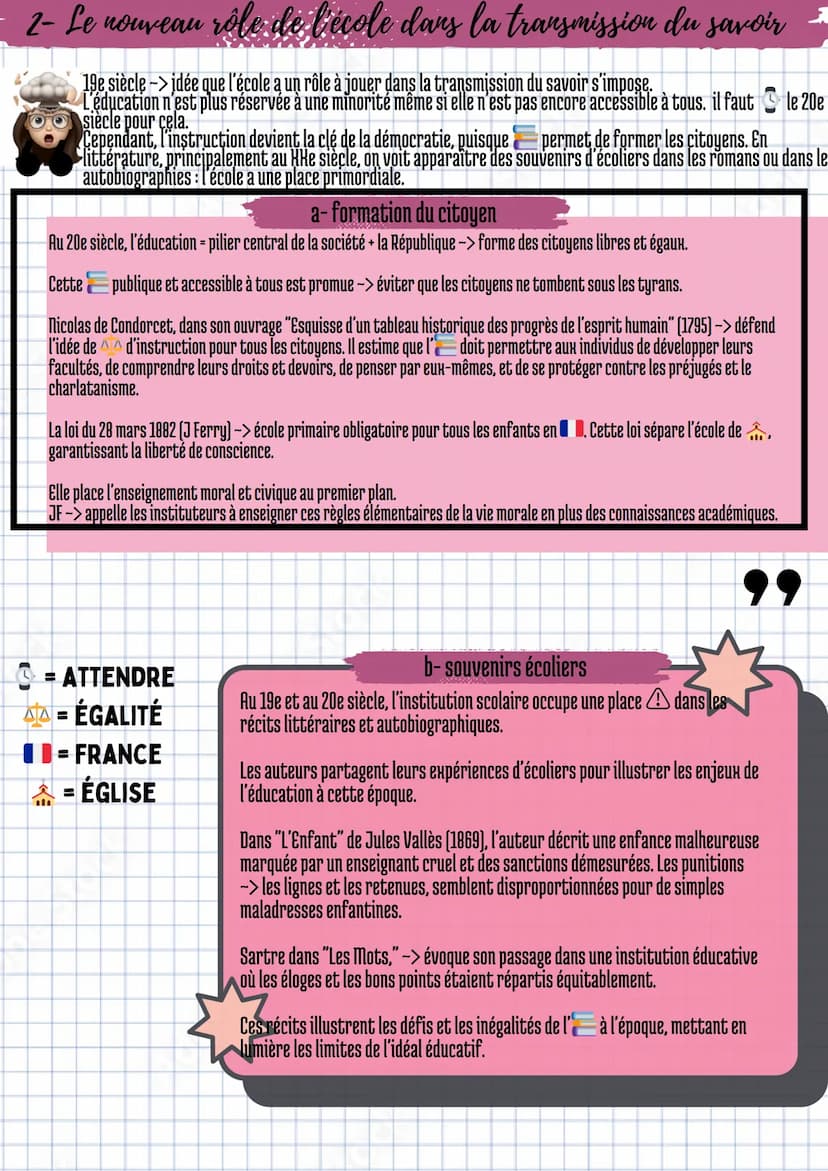 ●
●
●
1.
a
во
-Education, transmise et émancipation :
sommaire :
Nouvelles idées educative des lumières :
a- idéal éducatif des lumières
b- 