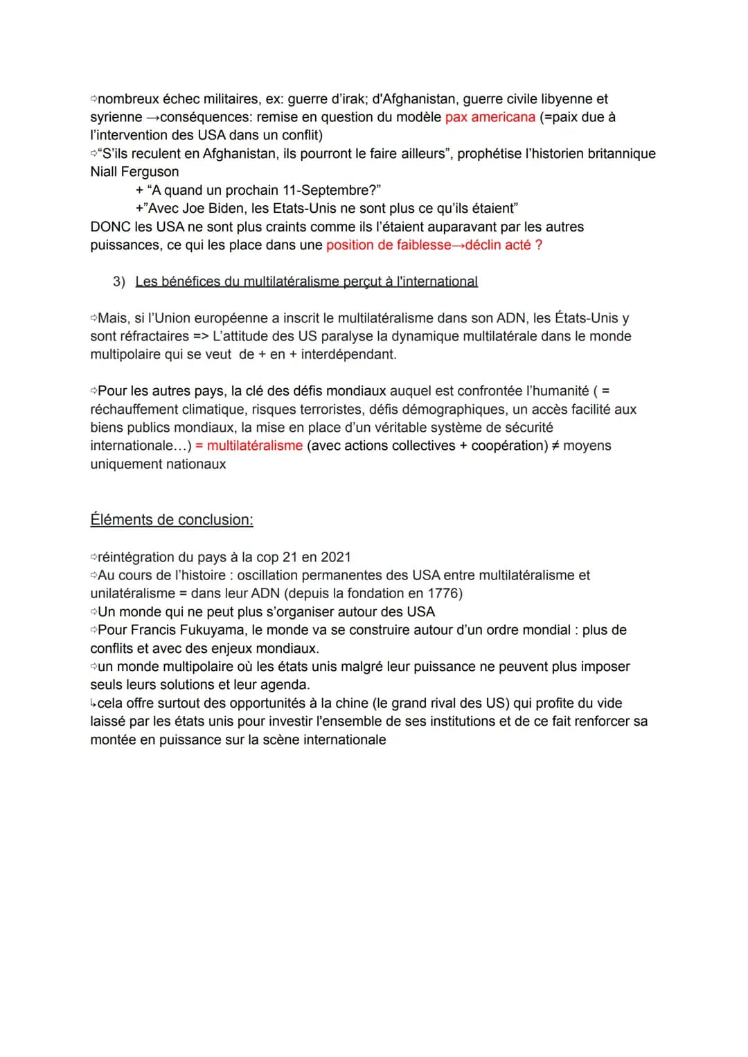 OBERTI Jeanne
BORTOLUZZI Mila
DM HGGSP
Les USA entre multilatéralisme et unilatéralisme : un débat international
1°6 Les USA entre multilaté