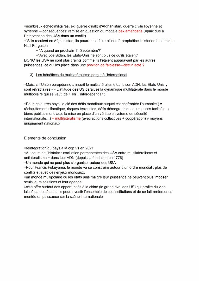 OBERTI Jeanne
BORTOLUZZI Mila
DM HGGSP
Les USA entre multilatéralisme et unilatéralisme : un débat international
1°6 Les USA entre multilaté