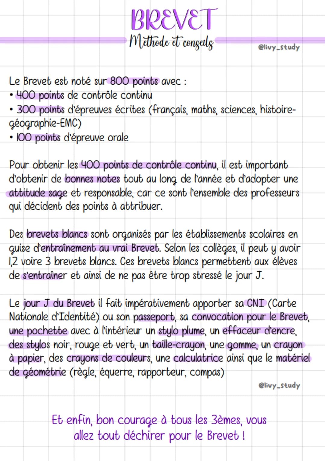 DESCRIPTIF
Le Diplôme National du Brevet (DNB) est un examen qui est passé en
fin de la classe de troisième dans les collèges français. Il s