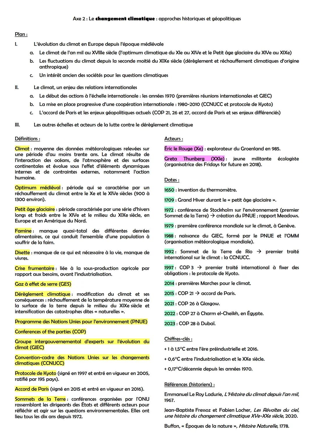 # THÈME 5: L'ENVIRONNEMENT, ENTRE EXPLOITATION ET PROTECTION: UN ENJEU PLANÉTAIRE

Accroches:
* << L'environnement [...] ne recouvre pas la 