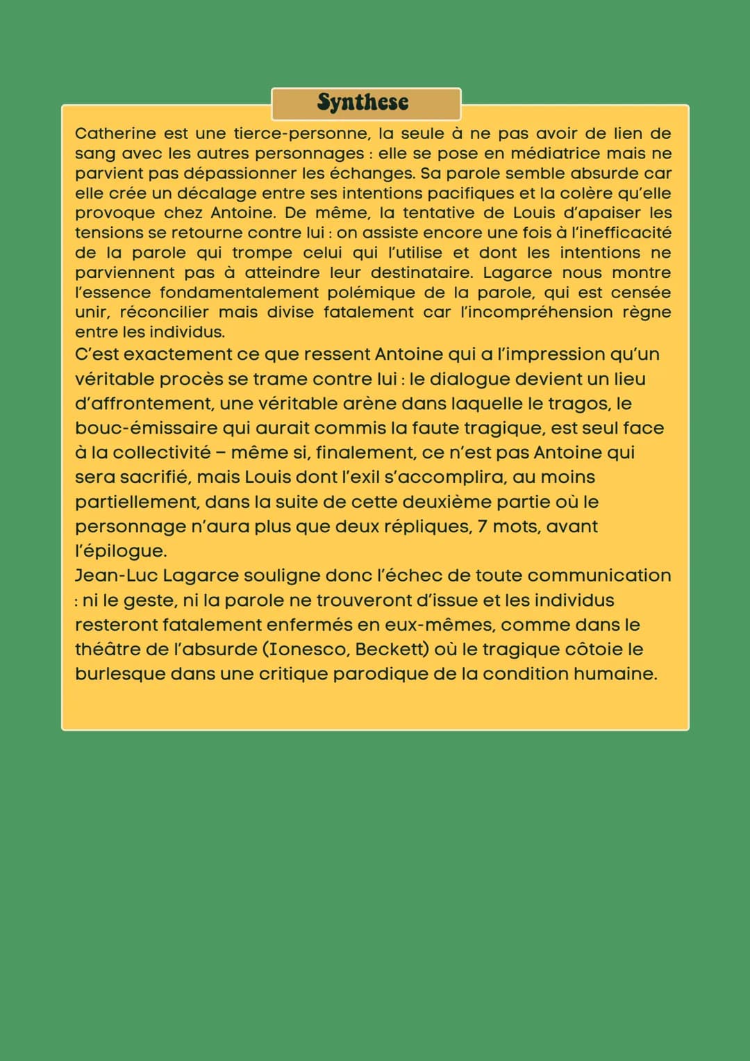 ●
JUSTE LA FIN DU MONDE
LAGARCE
INTRODUCTION
●
AMORCE
Jean-Luc Lagarce écrit Juste la fin du
monde en 1990. Dramaturge, poète et
écrivain du