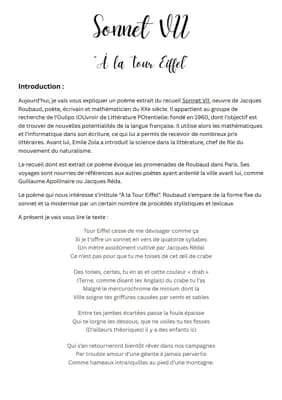 Know Analyse linéaire de « À la Tour Eiffel » thumbnail