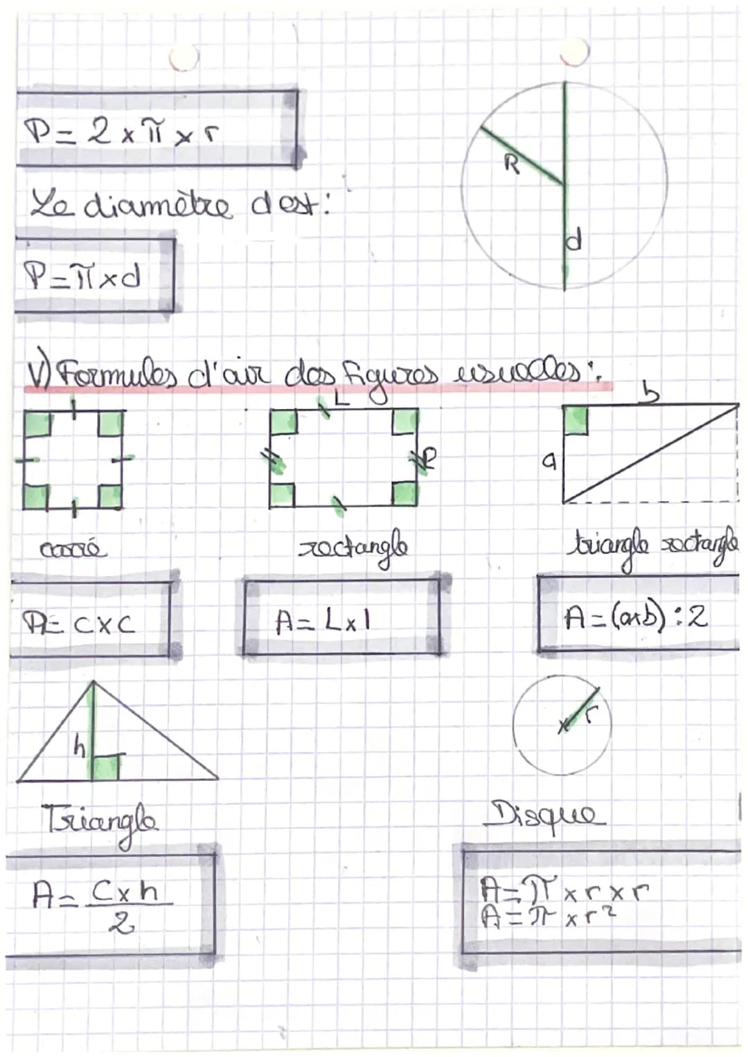 PERIMETRE-AIR
1) Définition:
Périmètre - la longueur du contour d'une
Figured
Air = la mesure de lascaface d'une figure
11) Unité de longueu