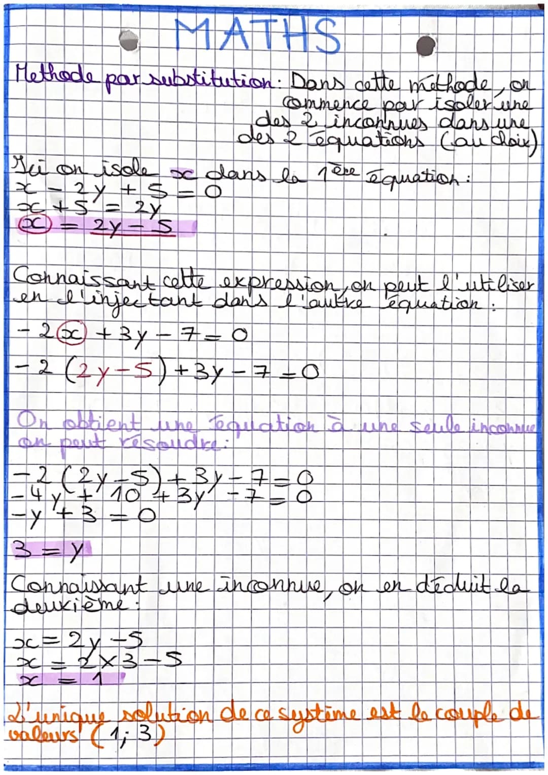 MATHS
Equations cartésiennes
Vecteur directeur : Soit à une droite quelconque du
de d
plan. On appelle besteur directeur
de a tout vecteur A