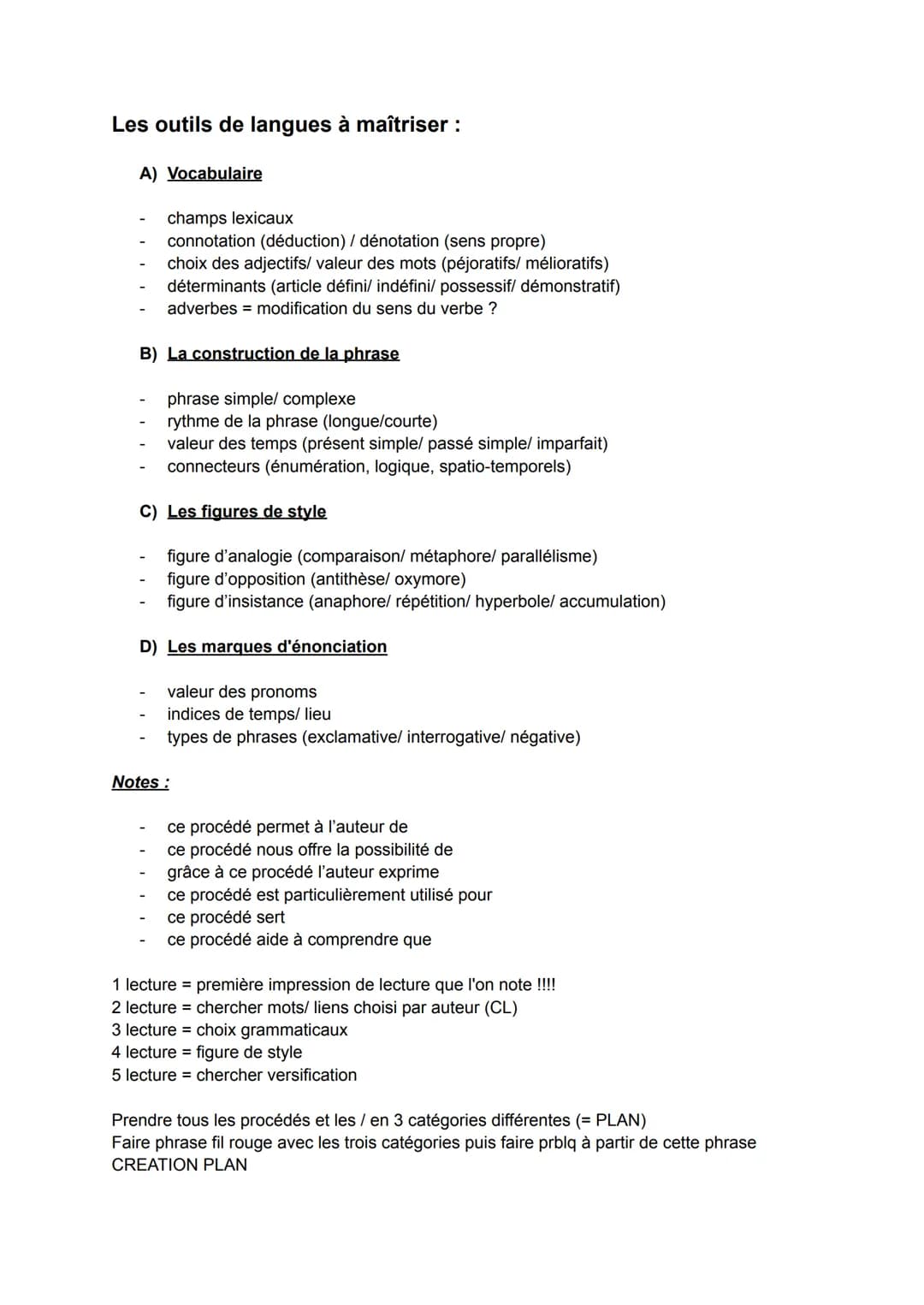 Méthodologie :
1) Découverte du texte
A) Compréhension littérale du texte
prendre en compte le contexte + chercher prbl de compréhension du 