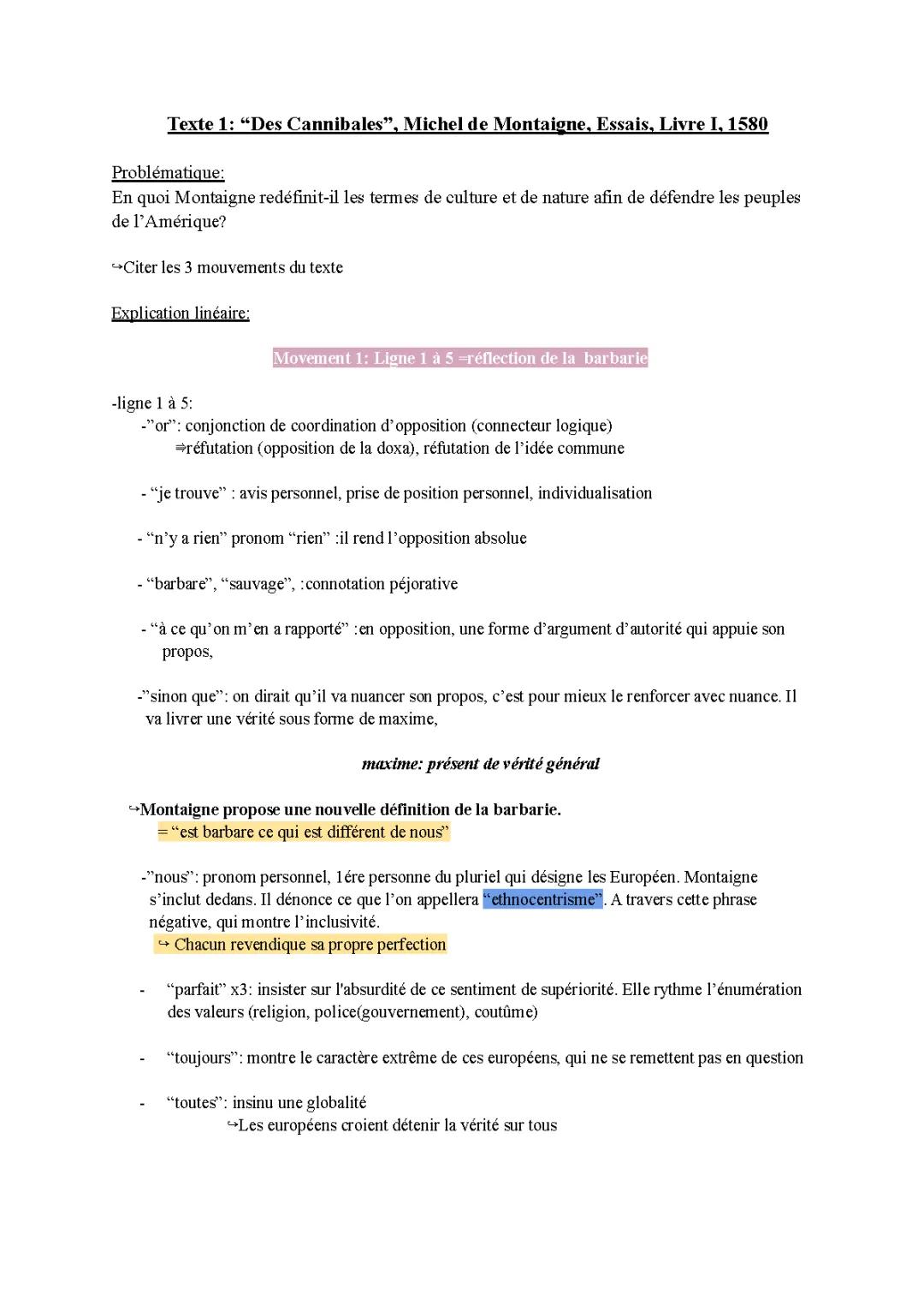 Les cannibales Montaigne 