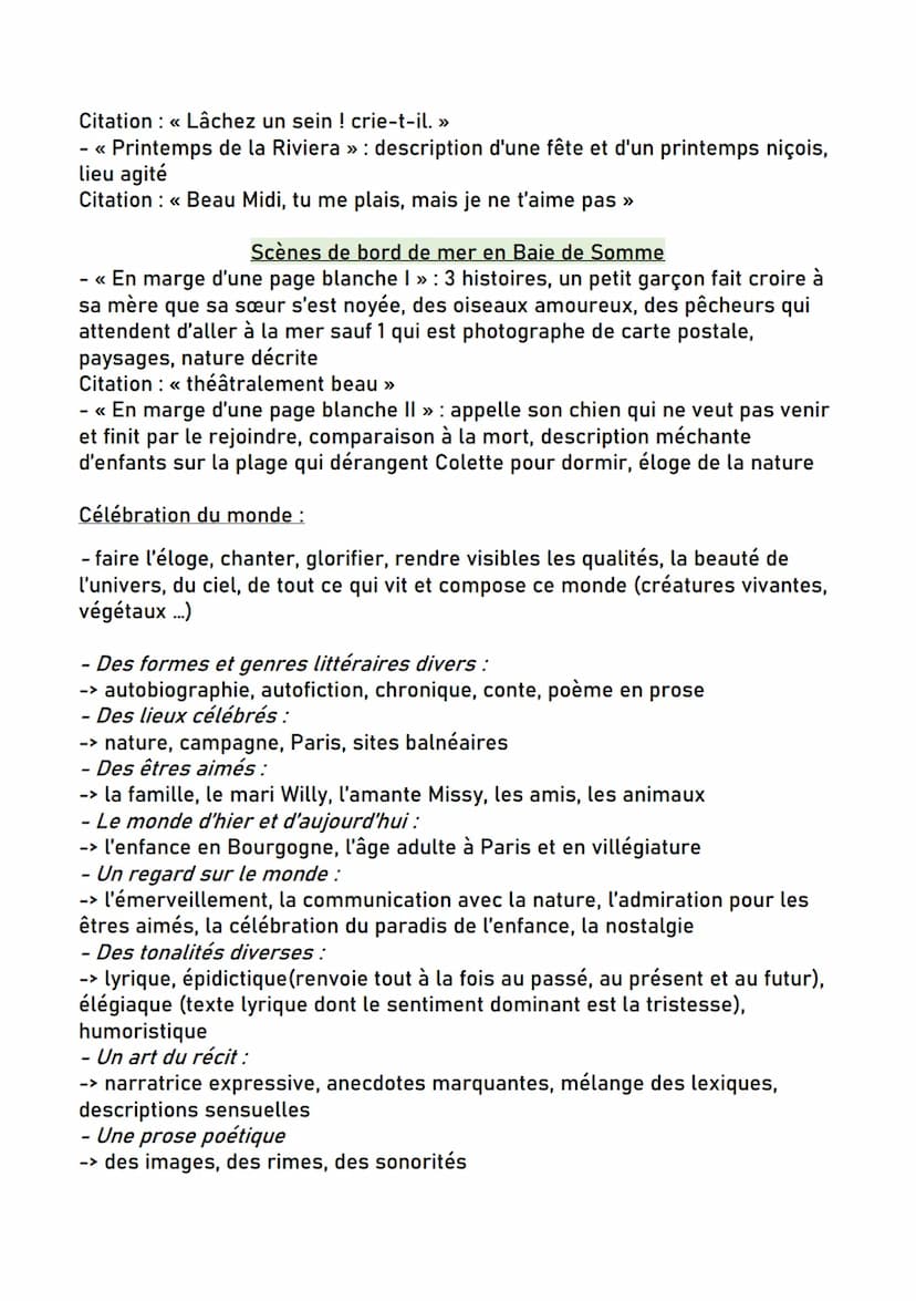 Dissertation parcours célébration DU MonDe
Sidonie-Gabrielle Colette :
- 1873-1954
-
enfance et jeunesse heureuse
- sa mère a
COLETTE
enfant
