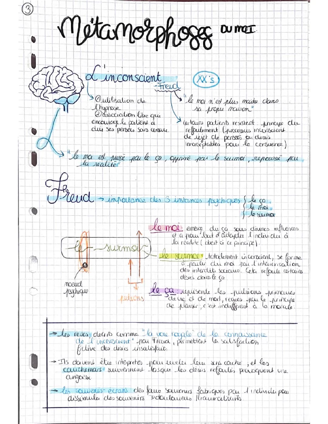 Fiche HLP terminale « métamorphoses du moi »
