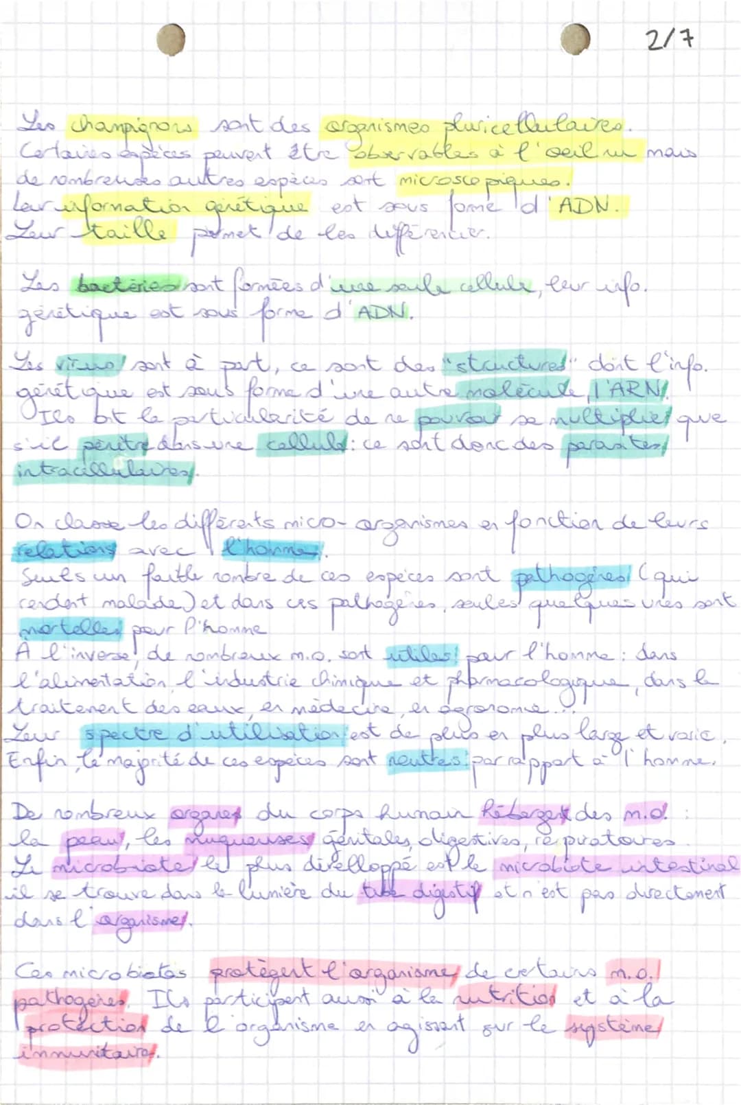 SVT
LE MONDE MICROBIEN ET NOTRE ORGANISME:
MICRO-ORGANISME =
taille, visible an microsco
microscope
Pas de cellule
bactéries
MICROBIOTE=senb