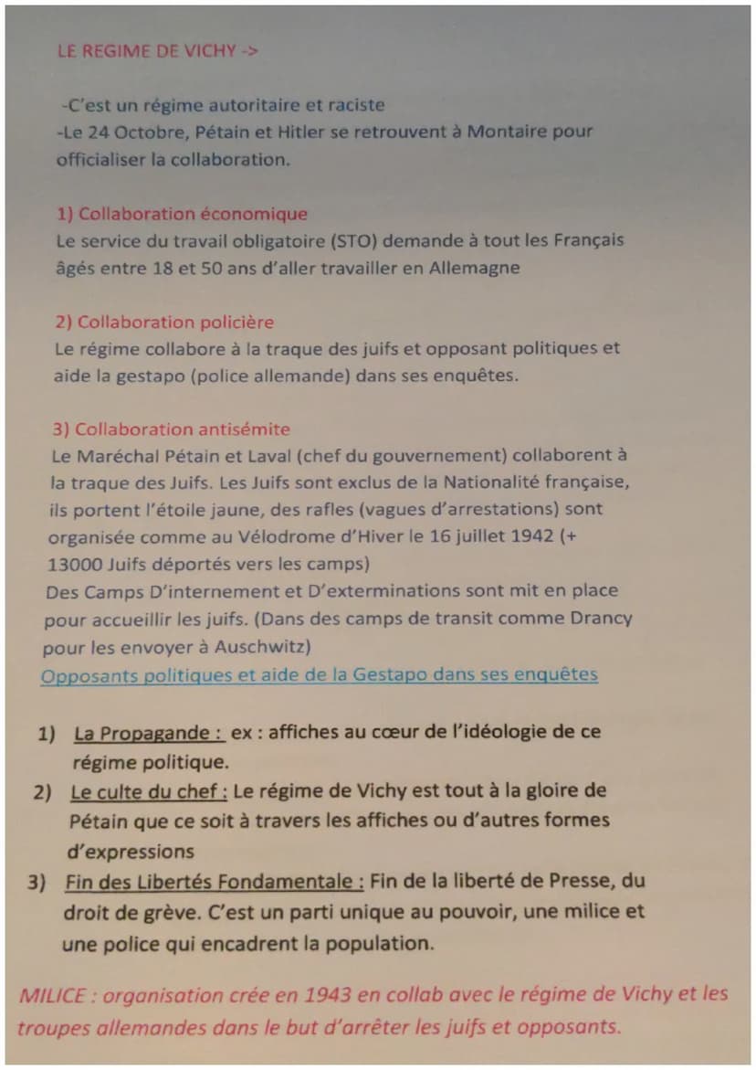 H4) La France occupée : Le régime de Vichy, Collaboration, Resistance.
I) La défaite de 1940 et la mise en place du régime de Vichy
Le 3 sep