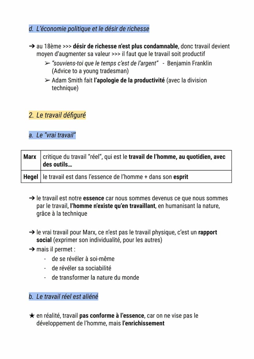 Cours: le travail
Le travail est-il un facteur d'épanouissement? (la technique, les échanges, la
liberté, la culture...)
INTRODUCTION
1. Déf