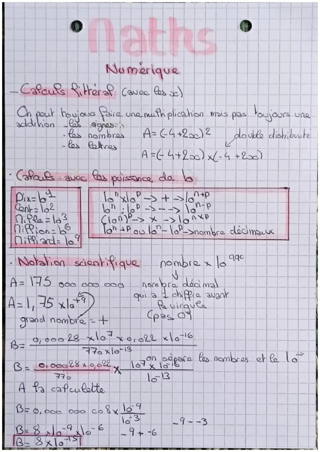Maths 4eme