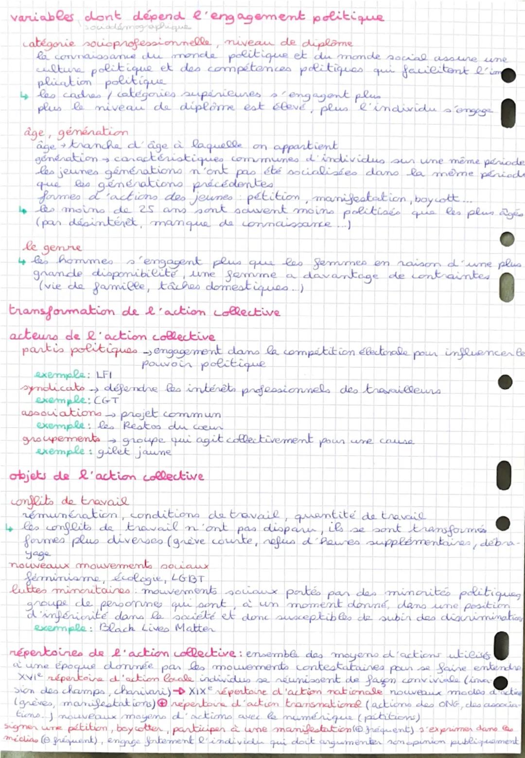 --- OCR Start ---
Terminale
Sciences Economiques et Sociales
Chapitre 3 — Comment expliquer l'engagement politique dans les
sociétés démocra
