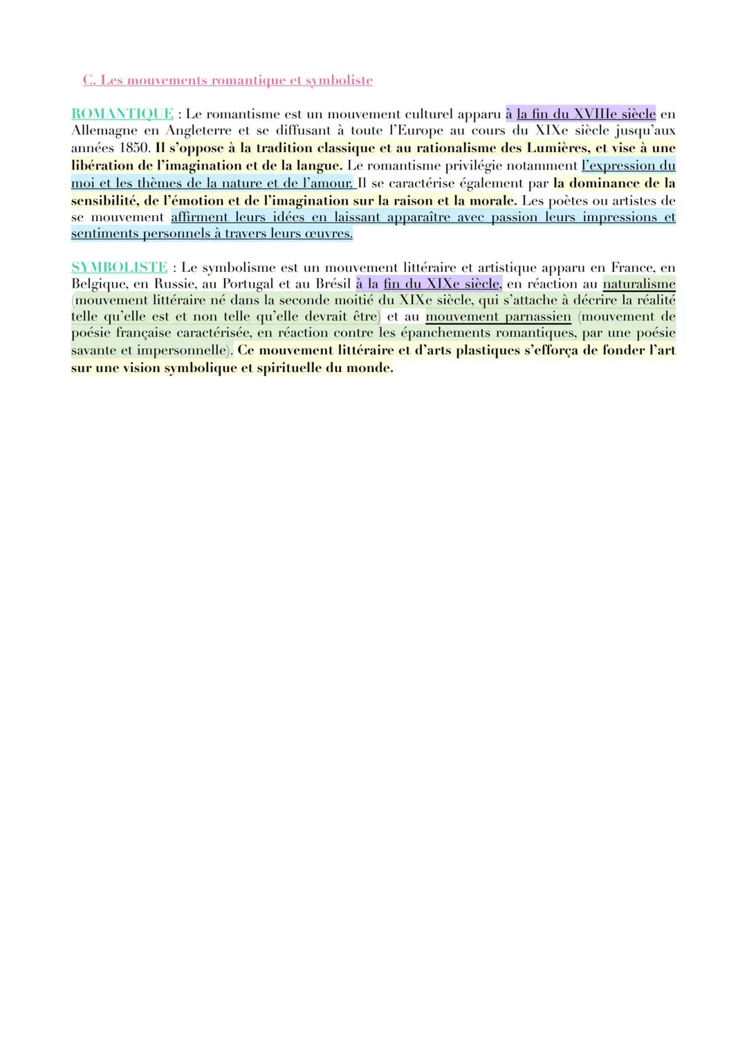 La poesie lyrique
A. Définition:
La poésie lyrique désigne des textes où la musicalité (la musicalité des mots repose sur la
formation de ri