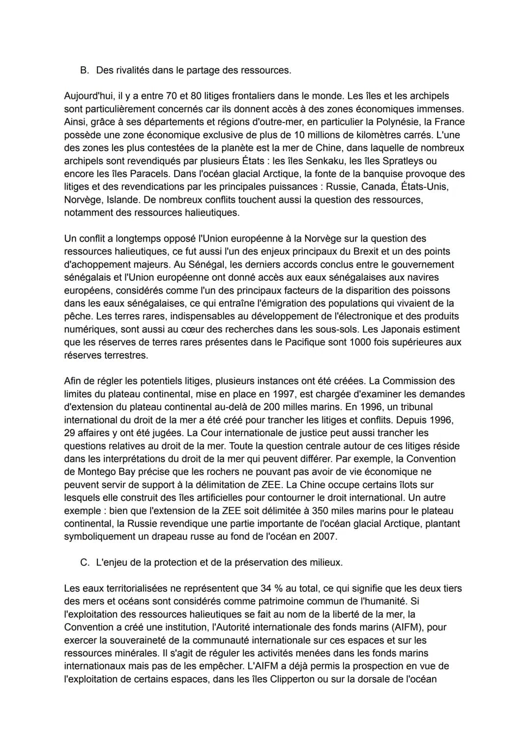 De nouveau espaces de conquête
Océan et espace, quelles spécificités ?
être une grande puissance : c'est maîtriser et dominer un territoire 