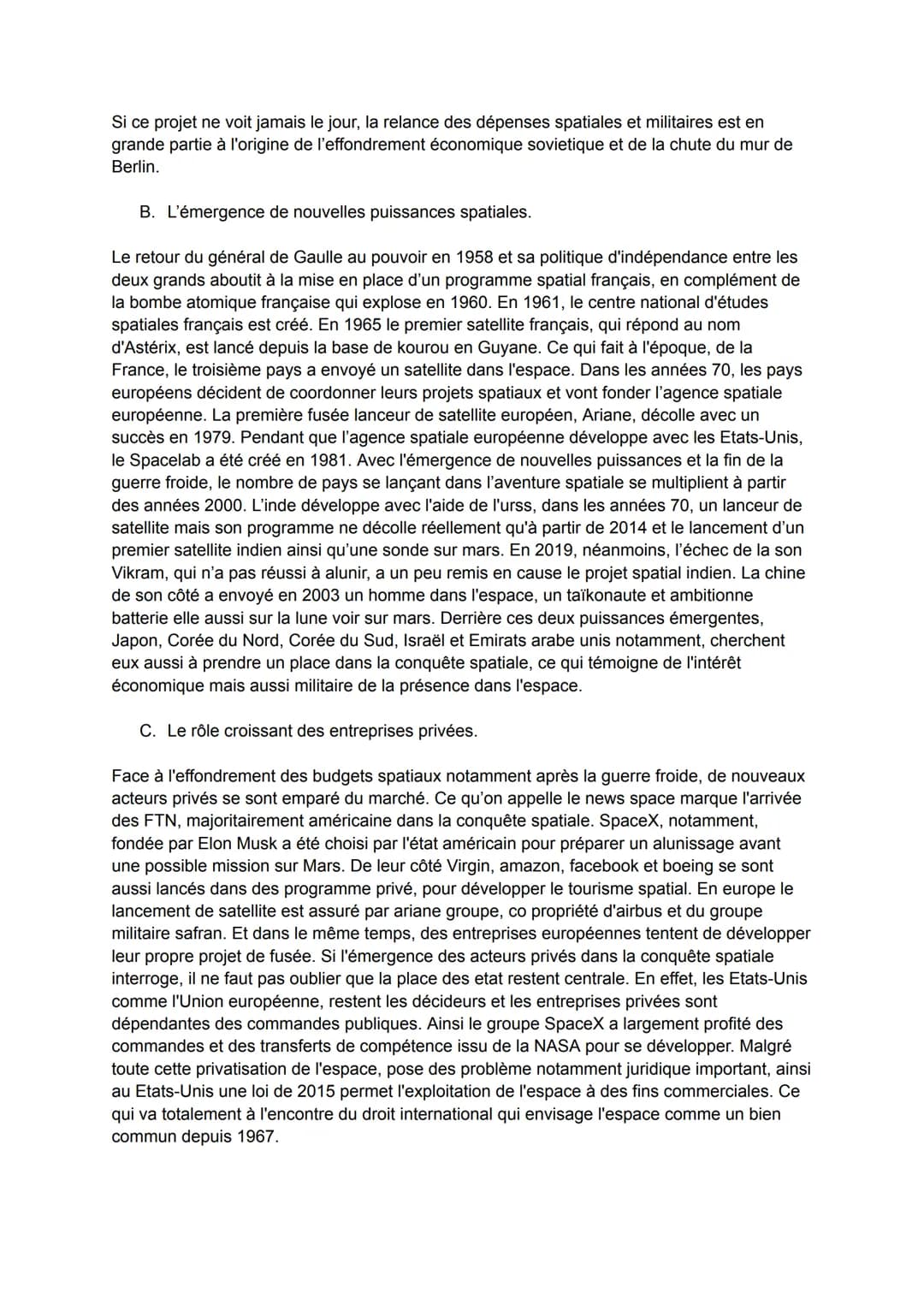 De nouveau espaces de conquête
Océan et espace, quelles spécificités ?
être une grande puissance : c'est maîtriser et dominer un territoire 