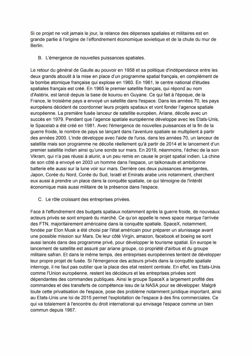 De nouveau espaces de conquête
Océan et espace, quelles spécificités ?
être une grande puissance : c'est maîtriser et dominer un territoire 