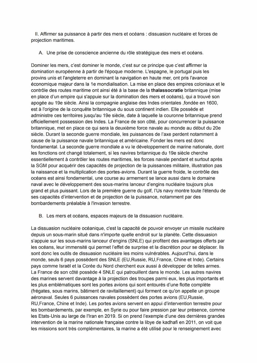 De nouveau espaces de conquête
Océan et espace, quelles spécificités ?
être une grande puissance : c'est maîtriser et dominer un territoire 