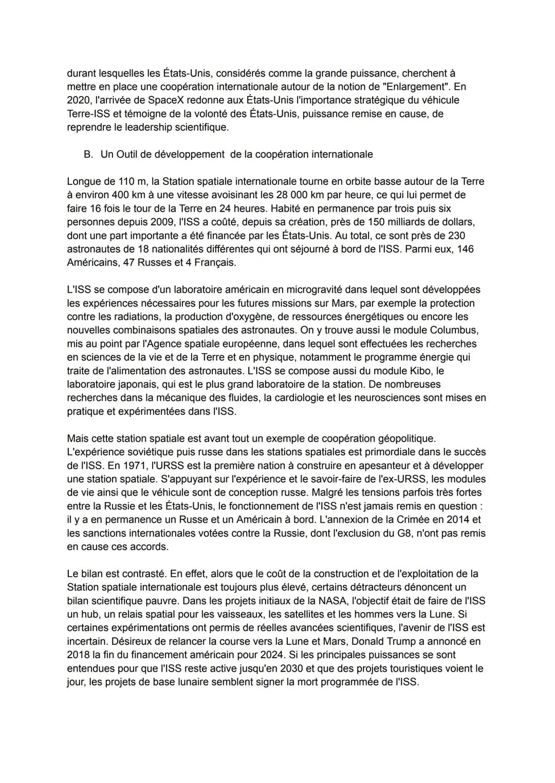 De nouveau espaces de conquête
Océan et espace, quelles spécificités ?
être une grande puissance : c'est maîtriser et dominer un territoire 