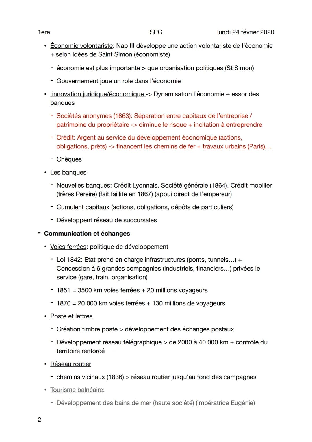 1ere
Modernisation de la France (1848-1870)
1
Plusieurs facteurs de la modernisation:
Innovations techniques + énergiques + scientifiques (i