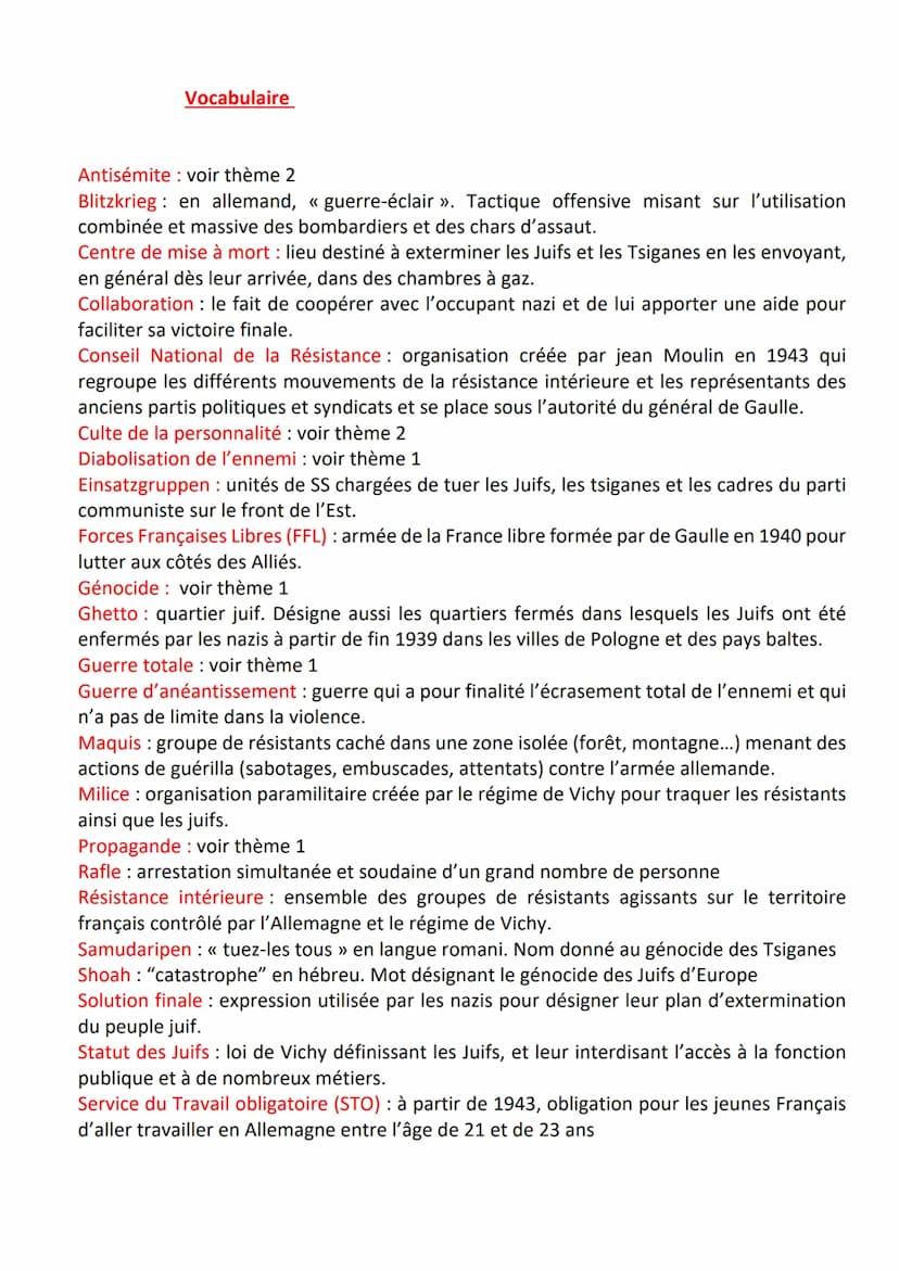 Thème 3 : La Deuxième Guerre mondiale, une guerre d'anéantissement
En quoi la Deuxième Guerre mondiale a-t-elle entraîné un engagement total