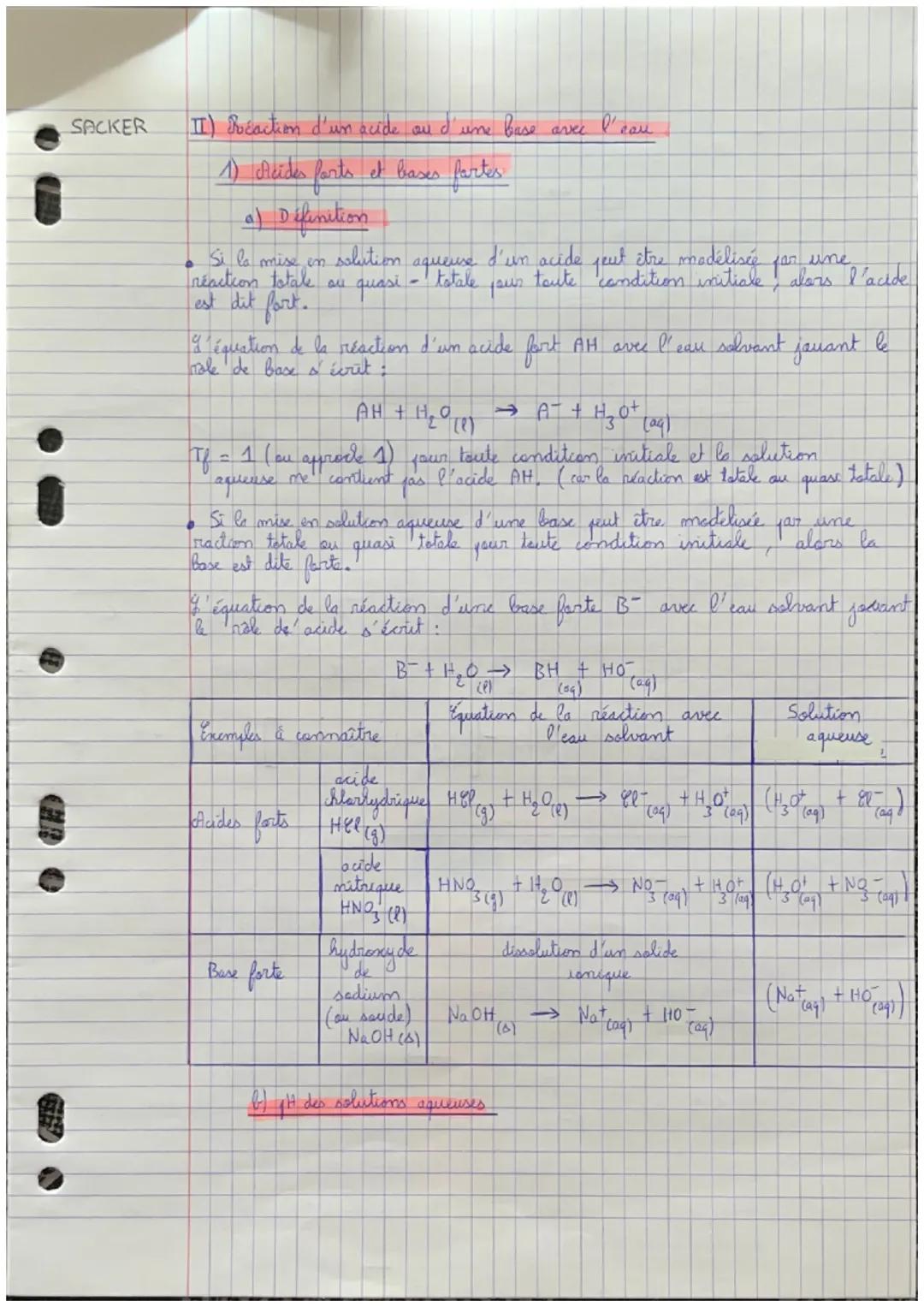 Chapitre 6 : Equillibres acido-basiques in solution
I) Autoprotolyse de l'eau
1) Interprétation de la conductivité de l'eau
Un corps or go l