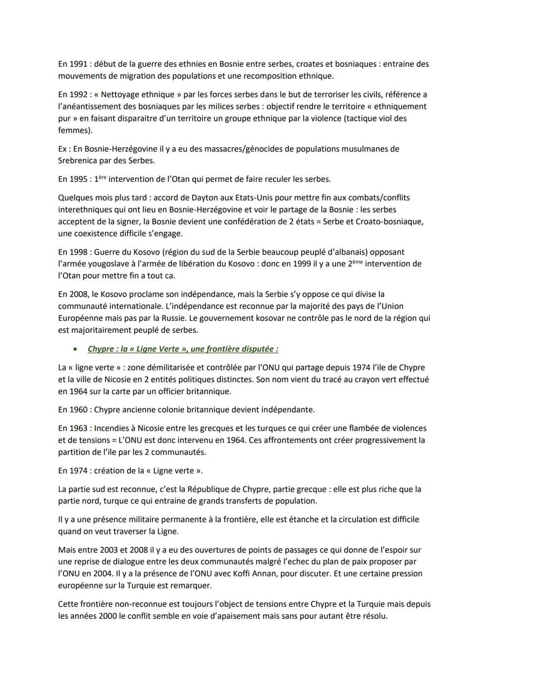 Frontières
●
Frontières en débat :
Frontière germano-polonaise :
Après la 1ère guerre mondiale lors du traité de Versailles en 1919 elle est