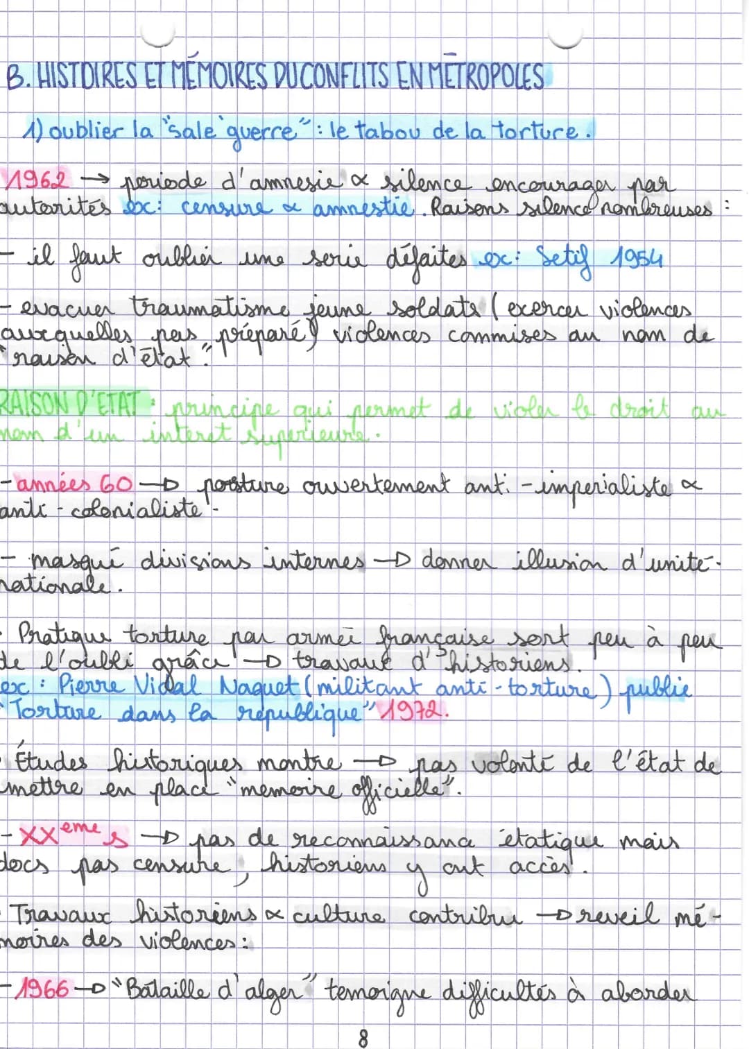 II/ Mémoires et histoires d'un conflit: La guare d'Algerie.
A UNE GUERRE DE DÉCOLONISATION QUI OUVRE DE BLESSURES NOMBREUSES.
1) un conflit 