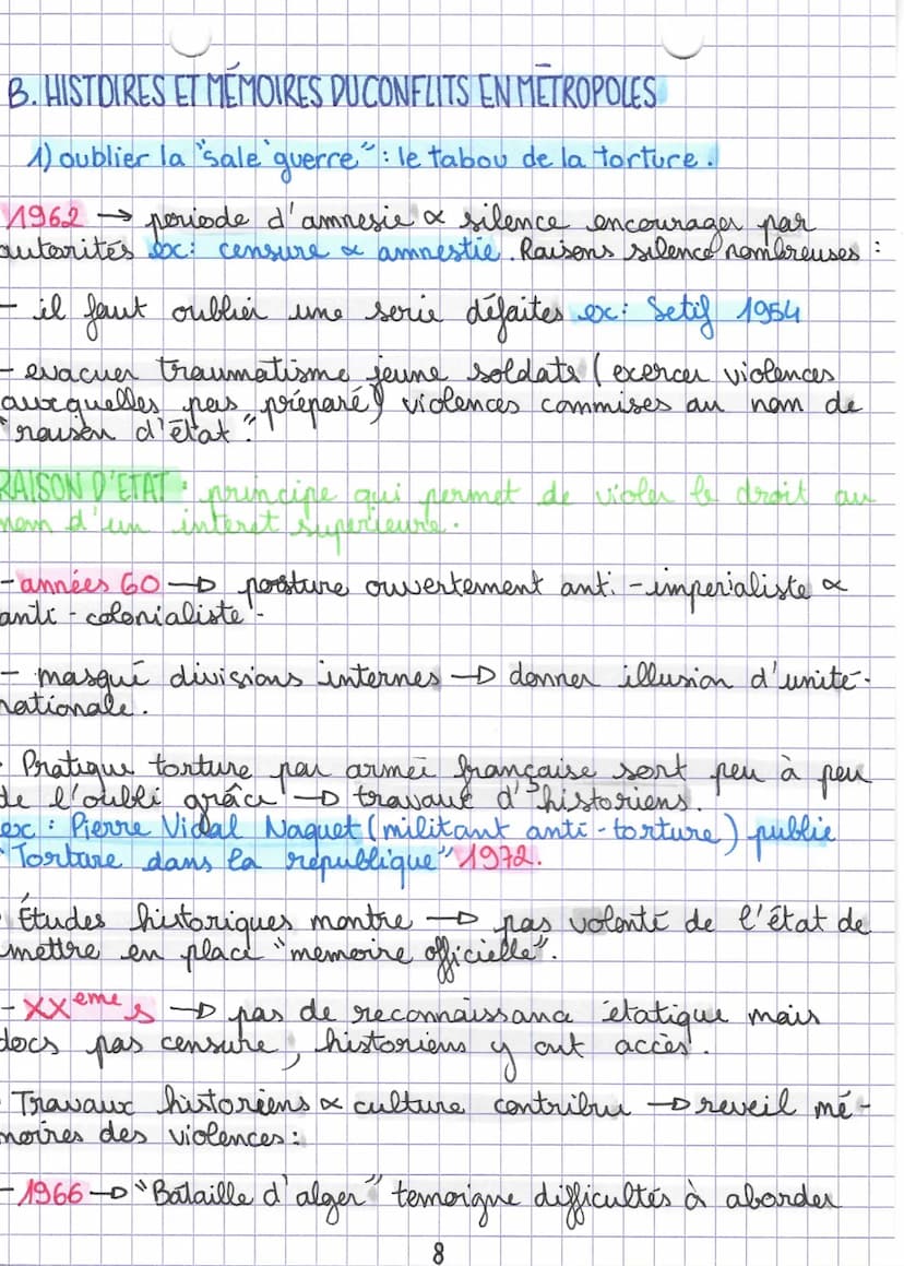 II/ Mémoires et histoires d'un conflit: La guare d'Algerie.
A UNE GUERRE DE DÉCOLONISATION QUI OUVRE DE BLESSURES NOMBREUSES.
1) un conflit 