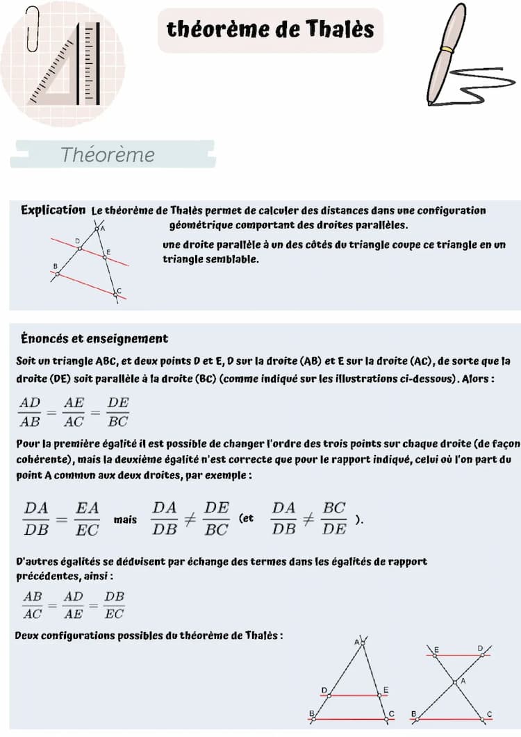 Know théorème Thales  thumbnail