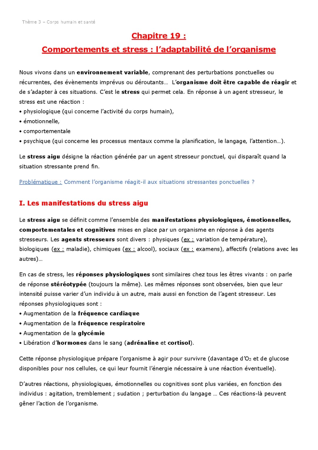 comportement et stress 