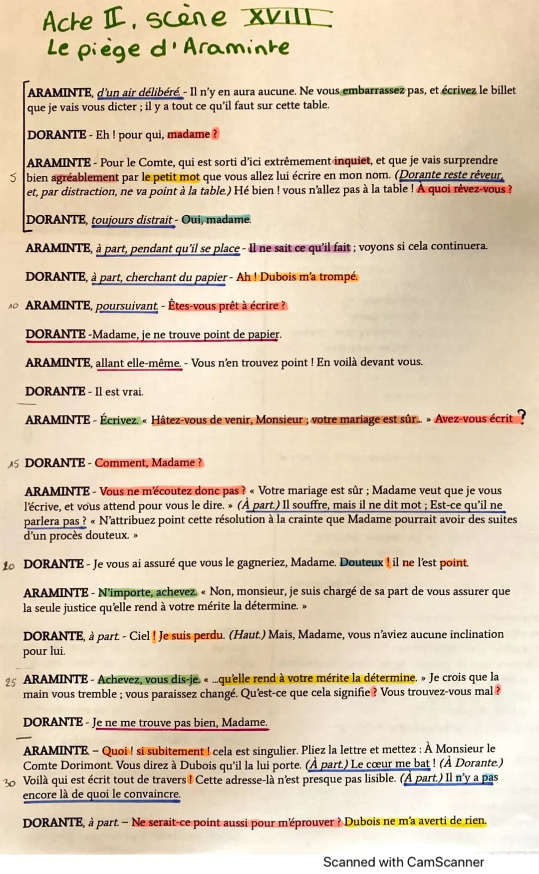 Comprendre le piège d'Araminte dans Le Triomphe de l'Amour et les rôles dans le théâtre français classique