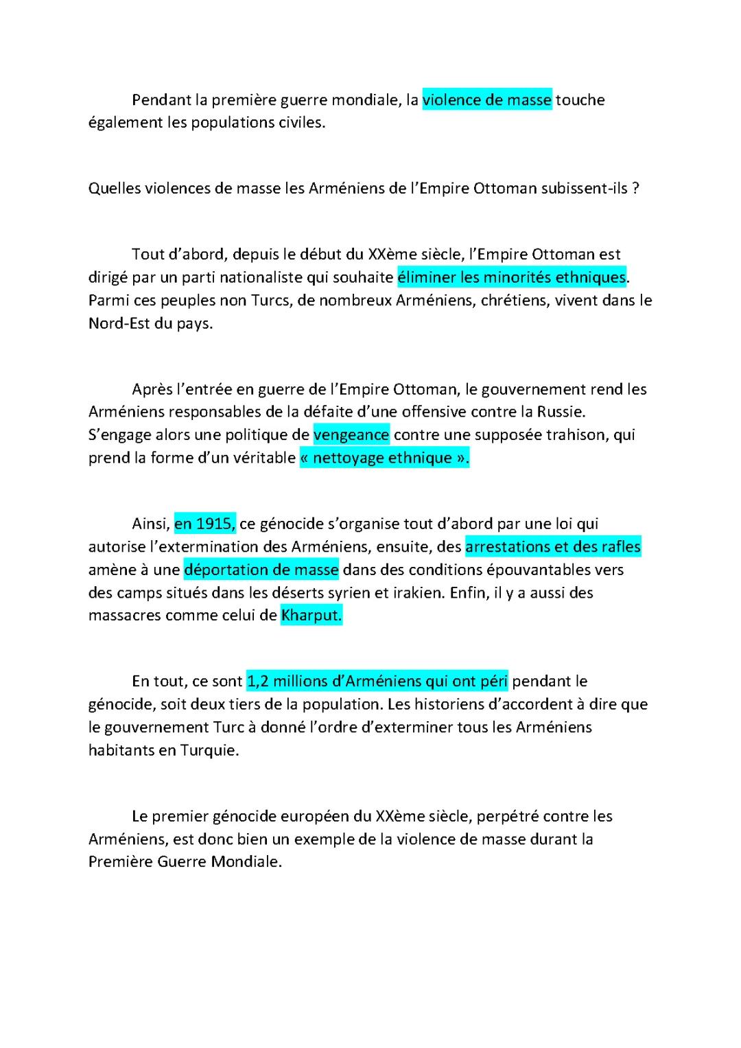 Développement Construit sur le génocide Arménien 