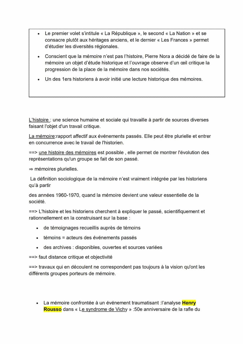 Thème 3 Histoire et mémoires
Comment les conflits et les crimes du XXe siècle, et la nécessité pour les
sociétés d'y faire face, ont-ils bou