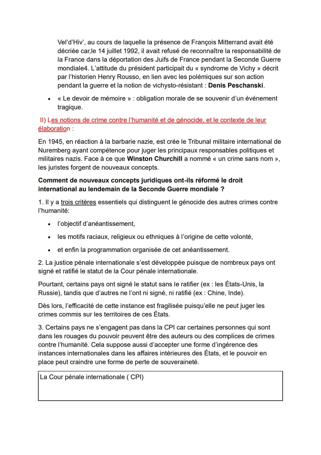 Thème 3 Histoire et mémoires
Comment les conflits et les crimes du XXe siècle, et la nécessité pour les
sociétés d'y faire face, ont-ils bou