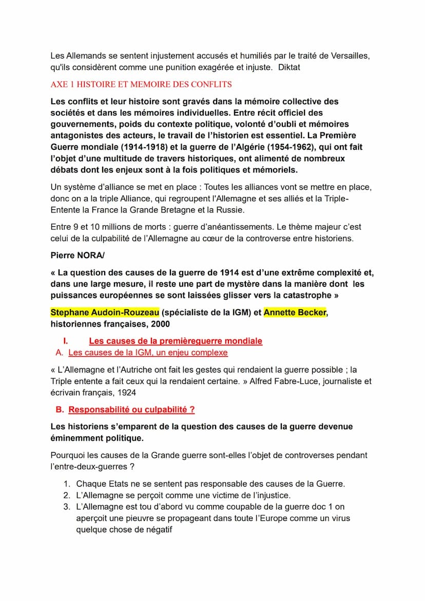 Thème 3 Histoire et mémoires
Comment les conflits et les crimes du XXe siècle, et la nécessité pour les
sociétés d'y faire face, ont-ils bou
