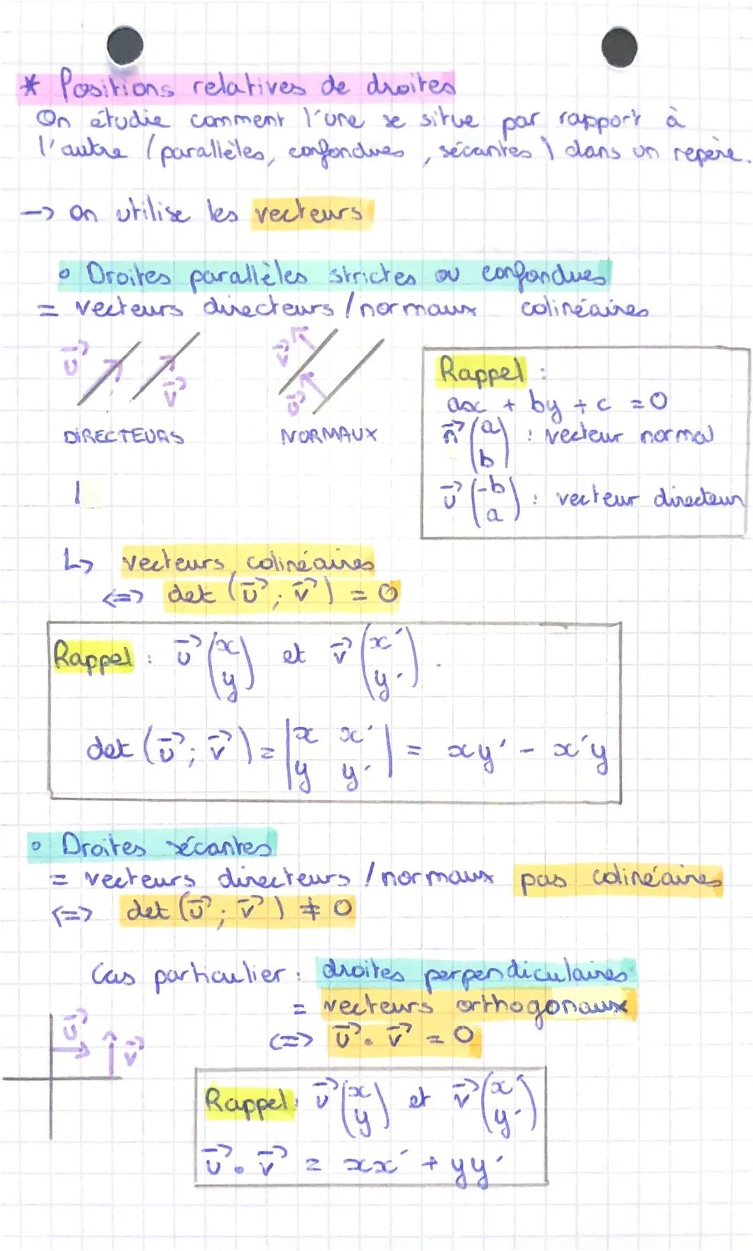 DANS LE PLAN
* Position relative de courbes
On étudie si l'une est au
dans un repere du plan.
POSITIONS RELATIVES 69-1
-> Pour étudier la po