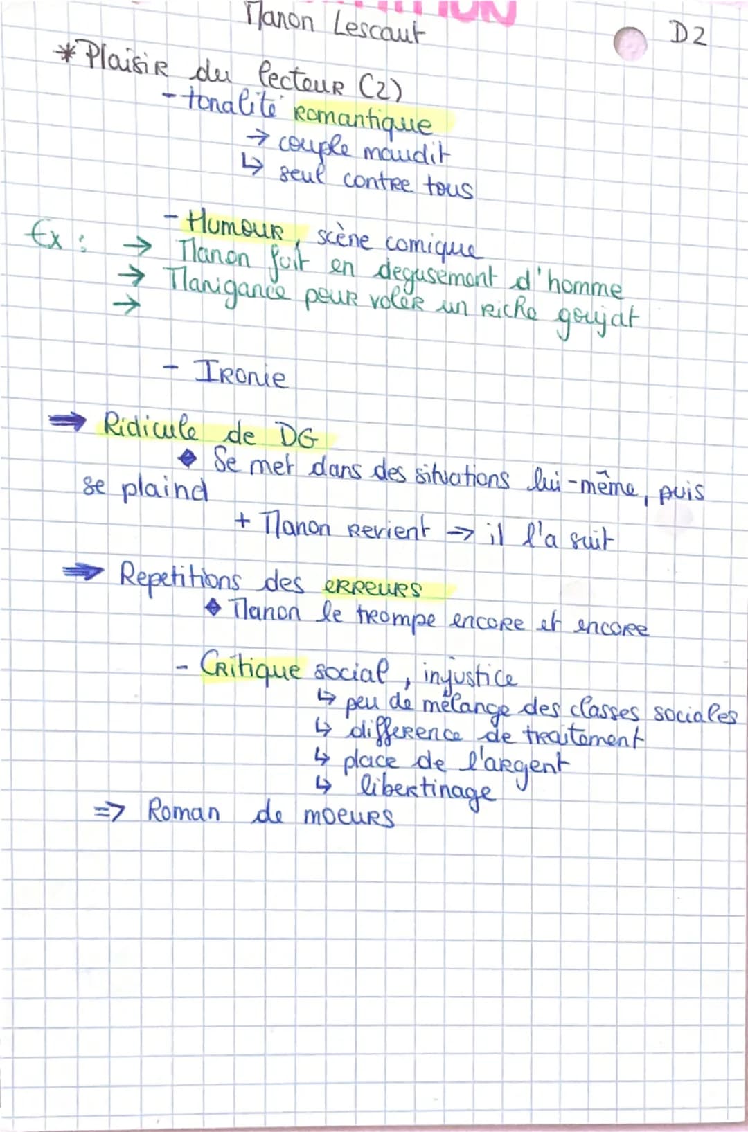 En quoi
Pe
DISSERTATION
Manon Lescaut
D1
Roman peut-il Reveler la société a travers
ses personnages?
Parcours: PeRsomage
marge
=
en manger, 