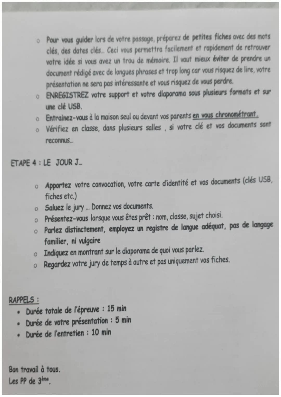 1. Avant toute chose, vous devez faire valider le sujet choisi par le professeur qui vous
a proposé et fait travailler le sujet.
MON ORAL DE