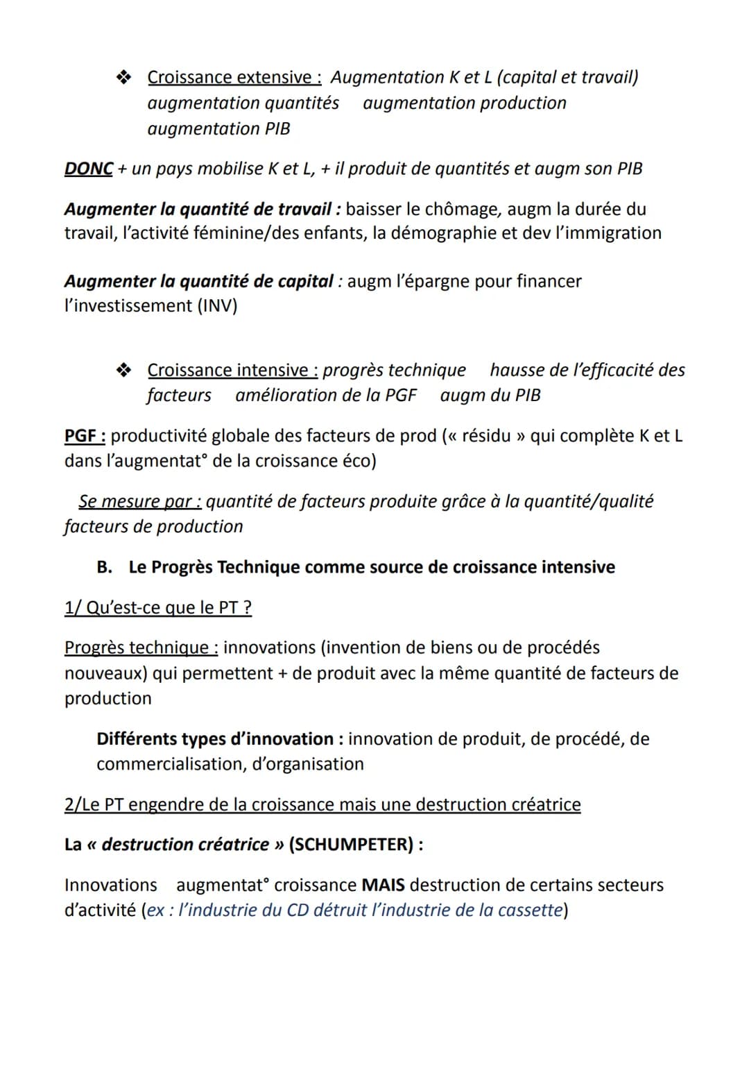 SES CHAPITRE 1 : quels sont les sources et les défis de la croissance
économique
Intro :
<< J'irai chercher la croissance avec les dents » N