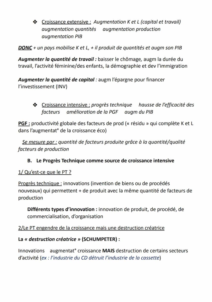 SES CHAPITRE 1 : quels sont les sources et les défis de la croissance
économique
Intro :
<< J'irai chercher la croissance avec les dents » N