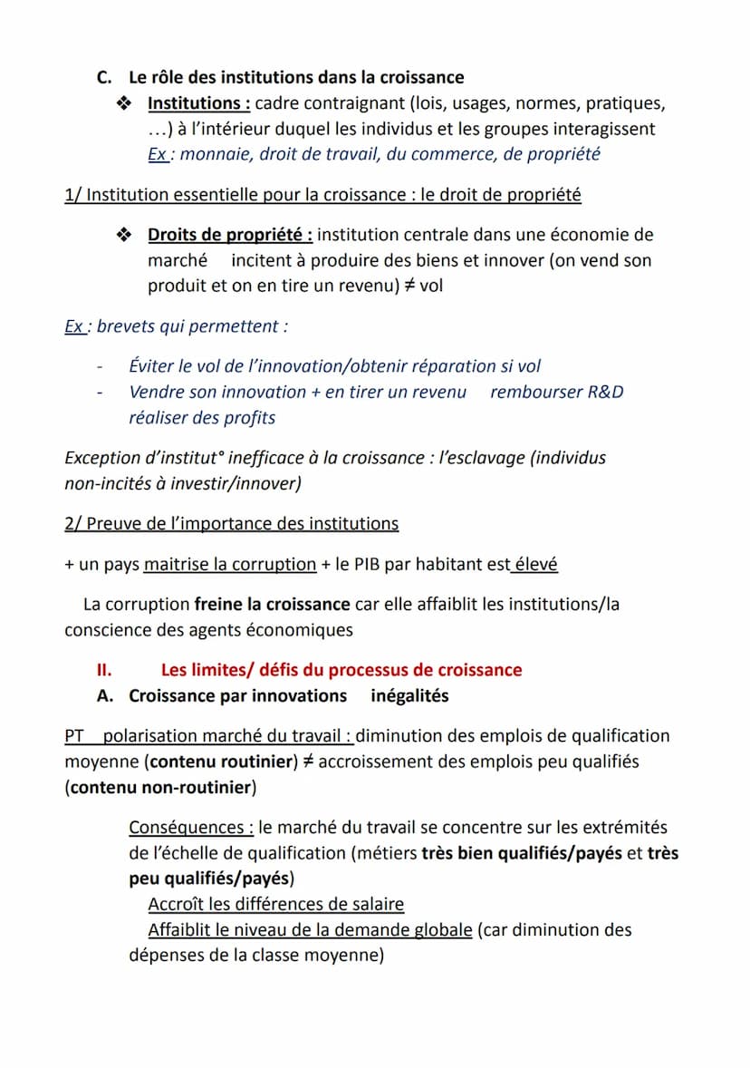 SES CHAPITRE 1 : quels sont les sources et les défis de la croissance
économique
Intro :
<< J'irai chercher la croissance avec les dents » N